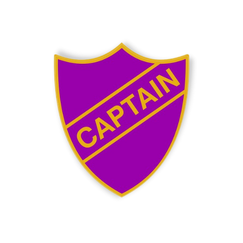 'Captain' Enamel Shield Badge