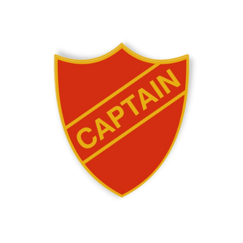'Captain' Enamel Shield Badge