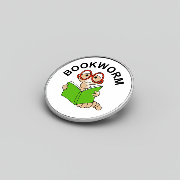 Bookworm Badge - 25mm Round Badge