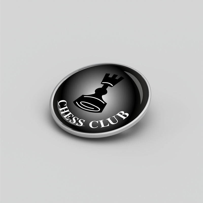 Chess Club Badge - 25mm Round Badge