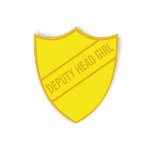 'Deputy Head Girl' Blue Enamel Shield Badge
